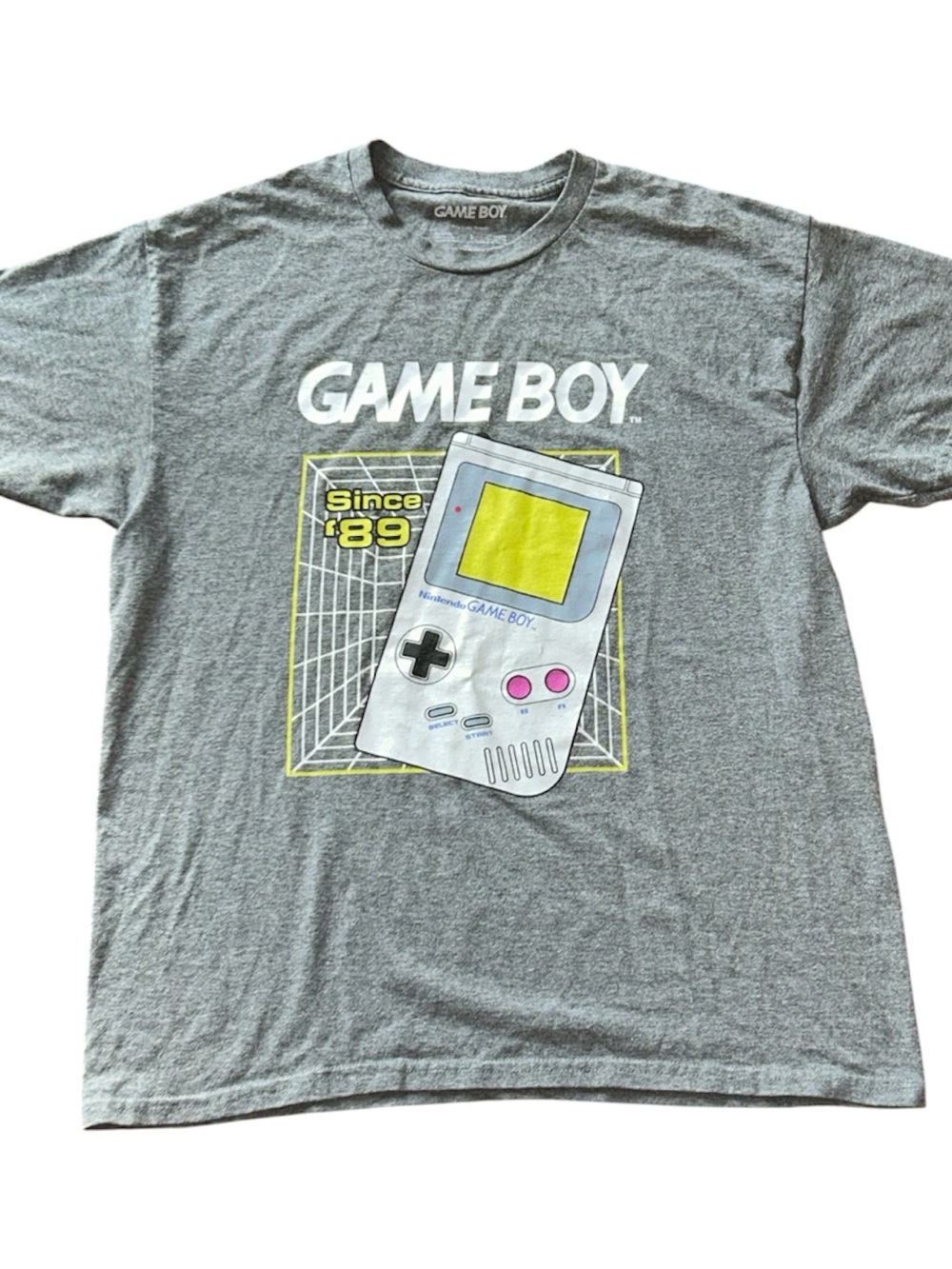 Game Boy Nintendo Shirt Heather Gray Men's L Since '89 Classic Console Retro